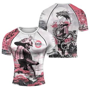Sublimated BJJ Rashguard Custom Logo No-Gi Grappling Compression <b>Shirt</b> MMA Training Rash Guard Men Women Sports - Product Image 1