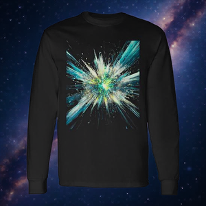 Camiseta de Manga Larga con Diseño de Supernova y Explosión Cósmica Vibrante, Arte Abstracto Espacial, Producto Promocional - Product Image 3
