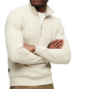 Fábrica personalizada de media cremallera sudaderas con capucha de cuello simulado Zip Up sudaderas para los hombres de algodón media cremallera sudadera Oem Odm - Product Image 1