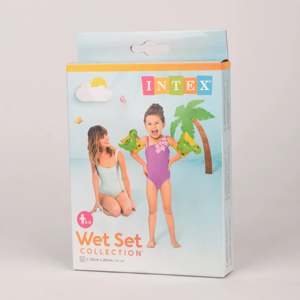Brassard de natation pour enfants Intex Dinosaur pour l'été 9X8IN Jaune/Vert 56664 - Product Image 2