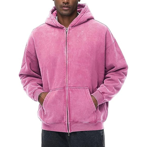 เสื้อมีฮู้ดฟอกสีกรดของผู้ชาย2025เสื้อมีฮู้ดเสื้อผ้าแนวสตรีทเสื้อผ้าออกกำลังกายแบบพรีเมียมเสื้อผ้าแฟชั่นในเมือง - Product Image 1