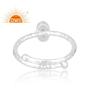 Vente chaude 925 Sterling Silver Natural Crystal Quartz Gemstone Ring Bijoux personnalisés pour les femmes Cadeau pour elle - Product Image 2