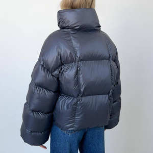 Premium Quality <b>Women</b> Winter Knitted <b>Puffer</b> <b>Jacket</b> <b>Long</b> Sleeve Waterproof Breathable Eco-Friendly Polyester Quilted Outerwear - Product Image 4