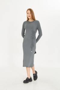 Vestido de punto elegante y cómodo acanalado para mujer - Product Image 2