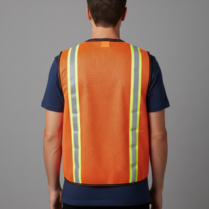 Qualité supérieure Logo personnalisé maille réfléchissant meilleur bouton respirant ANSI classe 1 LED Flash vêtements imperméables sécurité réfléchissant - Product Image 5