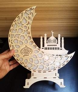 การตกแต่งเดือนรอมฎอนด้วยไม้ที่ทันสมัยและเปล่งประกายเรียบออกแบบมาสำหรับโรงแรมมรดกและพิธีทางศาสนา - Product Image 1