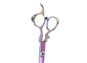 Hairdressing <b>Barber</b> Japan Steel 440c Salon Scissors Shears Damascus <b>Set</b> Titanium Mitanni Professional Hair Cutting - Product Image 4