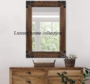 Cadre de miroir en bois de qualité supérieure de style traditionnel créé avec une attention aux détails adapté aux décorations à thème classique - Product Image 3
