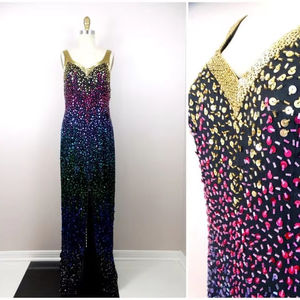 Robe de soirée noire antistatique sans manches motif longue forme de corps robes de cocktail pleine longueur pour les événements - Product Image 1