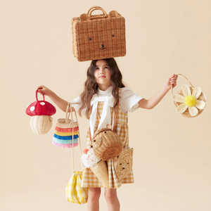 Maleta pequeña de ratán para niños y bebés, bolso de equipaje de ratán, bonito y natural - Product Image 6