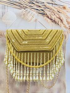 Designer Handcrafted Luxury Crystal Stone Beaded Embroidery Bridal Clutches Sophisticated PU Lining <b>Evening</b> <b>Bags</b> for Special - Product Image 5
