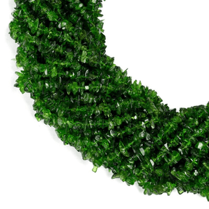 Cuentas de virutas sin cortar de diópsido de cromo Natural, piezas de piedras preciosas crudas, cuentas sueltas para fabricación de joyas, piedra curativa artesanal DIY, venta al por mayor - Product Image 5