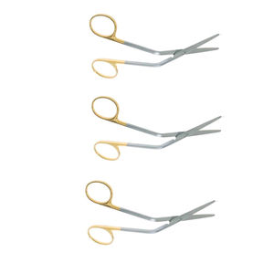 Tijeras Quirúrgicas Anguladas Profesionales de 14.5 cm, Acero Inoxidable, Manuales, de Alta Calidad, Certificadas por la CE, Instrumento Médico para Hospital - Product Image 3