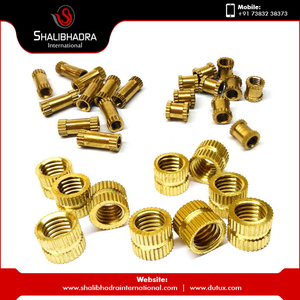 High Precision M3 Micro <b>Insert</b> <b>Threaded</b> Brass Nut Steel Stainless Aluminium Options for Industrial Use India - Product Image 2