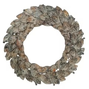 Antique Metal Leaf & Flower <b>Wreath</b> Decorative Wall Hanging <b>Wreath</b> <b>for</b> Home <b>Front</b> <b>Door</b> Wall Decorative Metal <b>Wreath</b> - Product Image 6