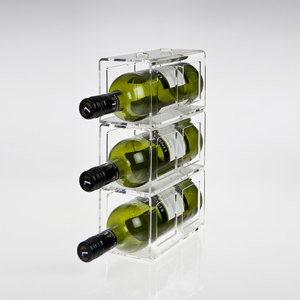 Support à vin en acrylique transparent pour une bouteille, présentoir autoportant pour bar et hôtel - Product Image 4
