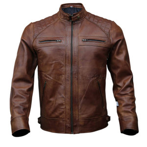 Best Selling Custom Made 100% Leather Men's Winter Jacket Breathable Motorbike Attire - Product Image 1