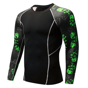 Vente Flash : Rashguard MMA Respirant à Manches Longues en Spandex/Polyester, Couleur Unie, Logo Personnalisé, Unisexe, pour la Vente en Gros - Product Image 2