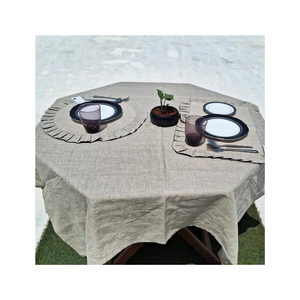 Classic Cotton Solid Green <b>Table</b> <b>Cover</b> 60x90 Inch Dining <b>Table</b> Cloth ISO 9001 Washable Durable Fabric Express Delivery Service - Product Image 5