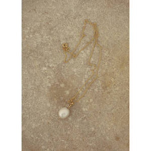 Collier de perles d'eau douce baroques en forme de goutte d'eau avec sertissage clos, plaqué or 14K/18K et or rose, style tendance pour cadeau - Product Image 3