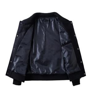 Costume de baseball en simili cuir pour hommes, veste en laine vintage américaine, veste d'université brodée en patchwork pour hommes, printemps et automne - Product Image 2