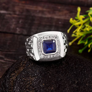 925 Sterling Silver Kyanite Solitaire Engagement & Wedding <b>Ring</b> <b>for</b> <b>Men</b> Diamond Main <b>Stone</b> Elegant Silver Jewelry - Product Image 3
