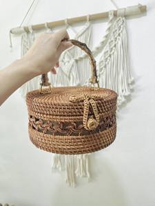 Bolsa de mimbre superventas al por mayor con asa de bambú nuevo diseño 2024 - Product Image 3