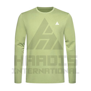 OEM Custom <b>Logo</b> Men's Gym Fitness Workout T Shirts Blank Streetwear Heavyweight Long Sleeve T-Shirt for Men - Product Image 4
