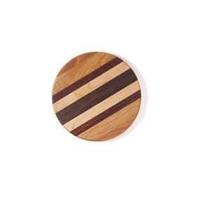 Tabla de cortar de mesa con recorte festivo de diseño moderno, artículos de cocina de forma redondeada de madera Natural, tamaño perfecto para cocina moderna - Product Image 1