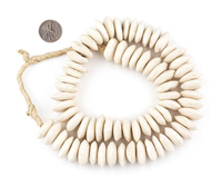 Perles en os naturel AZ ENTERPRISES en gros pour la fabrication de bijoux, colliers, bracelets, chapelets, artisanat DIY, modèle sculpté à la main et poli