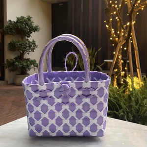 กระเป๋าช้อปปิ้งพลาสติกทำมือกระเป๋าโท้ทช้อปปิ้งนำกลับมาใช้ใหม่ได้สำหรับผู้บริโภคที่ใส่ใจสิ่งแวดล้อมแฟชั่นและประโยชน์ใช้สอยรวมกัน - Product Image 5