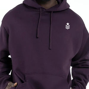 Sudadera con capucha de gran tamaño para hombre de algodón 100% de moda superior invierno ligero con estampado Digital patrón sólido precios razonables para la venta - Product Image 3