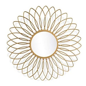 กระจกตกแต่งผนังโลหะลายดอกไม้ค้อนสำหรับงานแต่งงานห้องโถงและบ้านกระจกติดผนังขนาดกำหนดเองได้สำหรับตกแต่งห้องนอน - Product Image 4