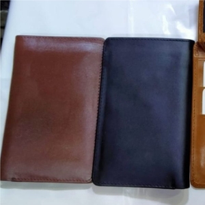 Portefeuille en cuir véritable de haute qualité, élégant, fin, à double rabat, porte-cartes pour hommes - Product Image 2