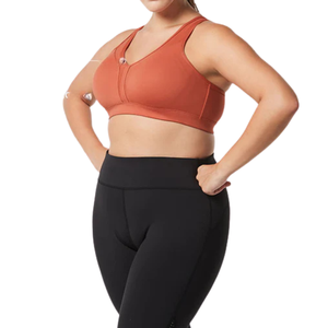 Soutien-gorge de yoga taille plus à maintien moyen, dos croisé, respirant, extensible, pour femmes rondes - Product Image 4