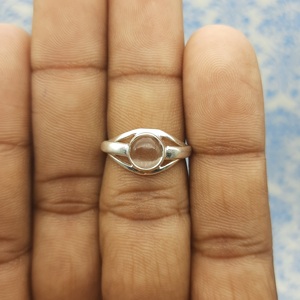 อัญมณีควอตซ์คริสตัลธรรมชาติที่ทันสมัยทำด้วยมือ925แหวนเงินสเตอร์ลิงเครื่องประดับปรับขนาดได้ตามต้องการ - Product Image 5