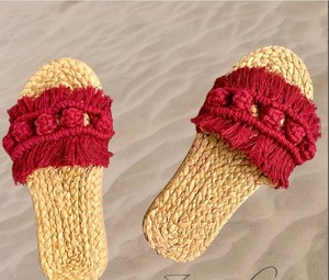 Macrame <b>Sandals</b>, Women <b>Sandals</b>, Handmade <b>Sandals</b>, Straw <b>Sandals</b>, Bohemian, Hotel slippers - Product Image 2