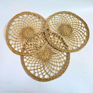 Cheap Price Seagrass Woven Round Table <b>Placemat</b> Eco Friendly Handmade Dining Mat Natural Fiber Wholesale <b>Christmas</b> New year Gift - Product Image 1