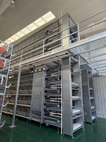 Cage à poulets de type H, système de cages en batterie à plusieurs niveaux, équipement en acier galvanisé pour l'élevage avicole industriel