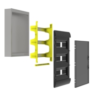 Boîtier en plastique ABS Yavuz Pano Aydinlatma POLI 018-1, 330x495x107 mm, boîte à disjoncteurs 36 modules, boîte à fusibles en métal PC, montage encastré