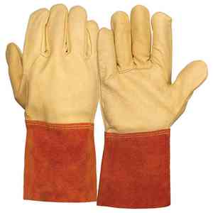Guantes de soldadura de cuero de alta calidad 100%, guantes de seguridad a bajo precio por proveedor de ropa de trabajo, guantes de soldadura de cuero - Product Image 6