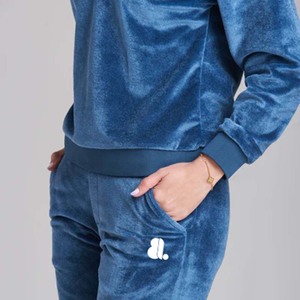 Mejor estampado Color sólido 100% algodón transpirable Zip Sweatsuit Set mujeres Stand Front Heavyweight Winter Sporty Hoodie Jogger - Product Image 5