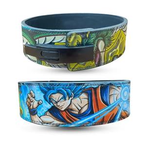 Cinturón de Levantamiento de Pesas de Cuero Anime con Estampado Personalizado, Cinturón de Gimnasio, Hebilla de Palanca de Acero Ajustable, Resistente - Product Image 5