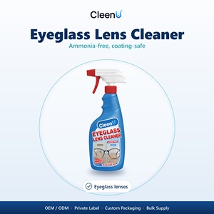 Spray detergente per lenti da 60ml con panno in microfibra, soluzione detergente per lenti senza ammoniaca per occhiali da vista e da sole, OEM Private Label - Product Image 1