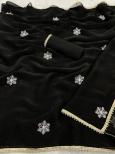 Celebrity Glamour bordado icónico Moti & Val Sequin Saree colección para B2B venta al por mayor y boutique al por menor - Product Image 2