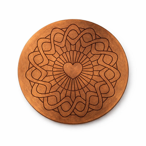 Sous-verres en cuivre à motif cœur, prix de gros, faits à la main, gravés, sous-verres décoratifs uniques pour la maison - Product Image 1