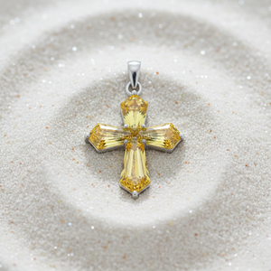 Pendentifs et breloques en or 925 argent fin avec diamant de laboratoire fantaisie jaune VVS 1 carat certifié GIA IGI, bijoux fins, cadeau - Product Image 2