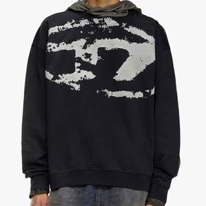 Venta al por mayor de sudaderas de mezcla de algodón transpirable con diseño impreso personalizado para hombre, Jersey ligero de diseño moderno - Product Image 4