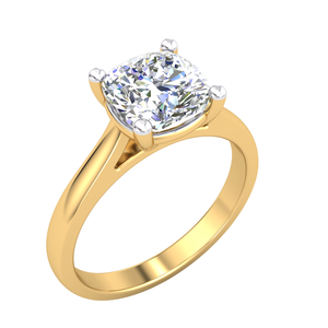 Anillo de diseño clásico de oro de 18 quilates para mujer con 1.25Cts VS Clarity Lab Grown Diamond EF Color Jewelry para compromiso y fiesta - Product Image 1