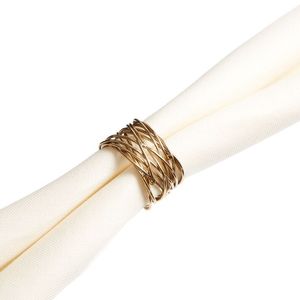 Durable stainless metal napkin <b>ring</b> set suitable for hotels restaurants parties and daily dining table usage - Product Image 3